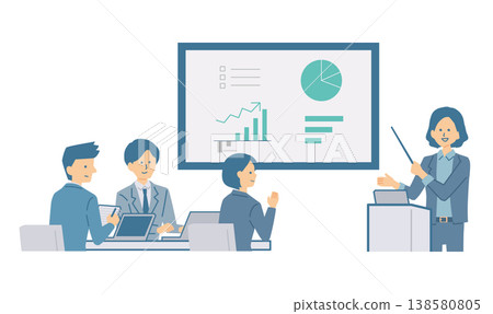 一張新進員工上半身的入職訓練示意圖。 138580805