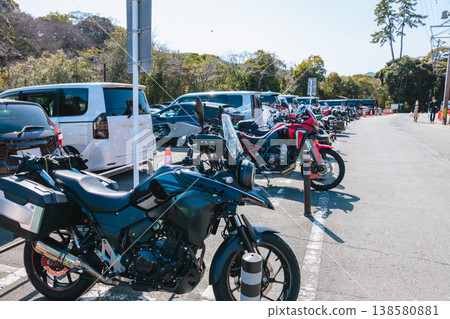 Motorcycle parking area at Ise Grand Shrine's Inner Shrine Motorcycle parking area at Ise Grand Shrine's Inner Shrine 138580881
