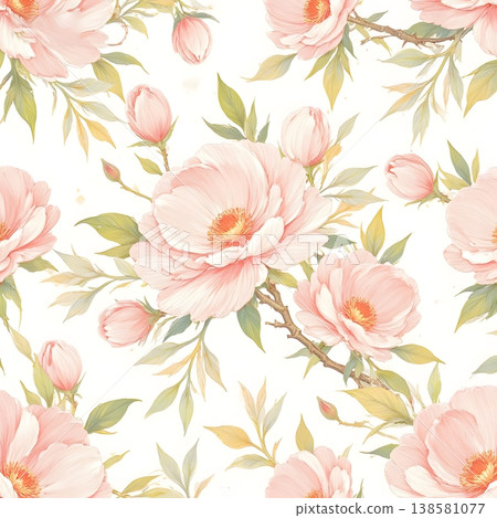 seamless pattern with flowers 138581077