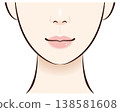 Facial balance with a prominent philtrum (close-up) - Beauty explanation material 138581608