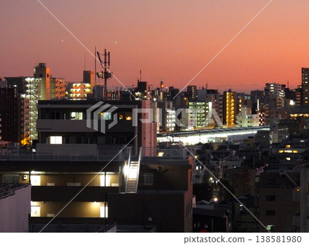 Cityscape after sunset 138581980