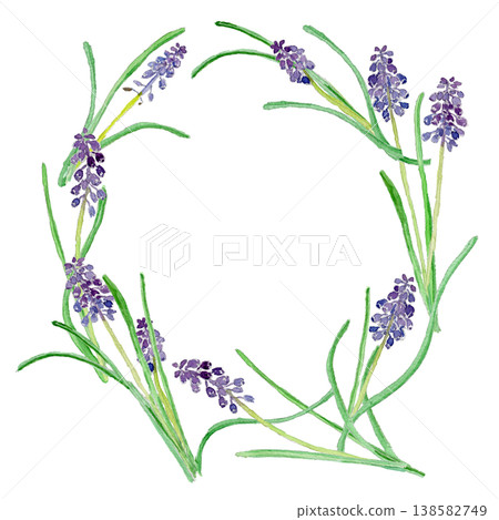 背景插圖為水彩風信子花環 138582749