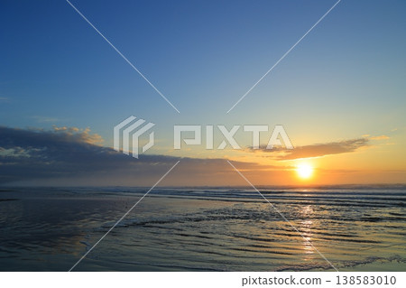 beautiful beach sunrise beautiful beach sunrise 138583010
