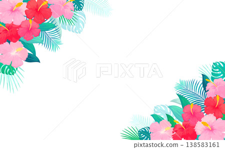 木槿花框 1_水平 木槿花框 1_水平 138583161