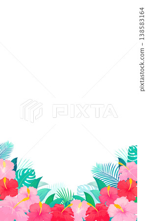 Hibiscus frame 2_vertical 138583164