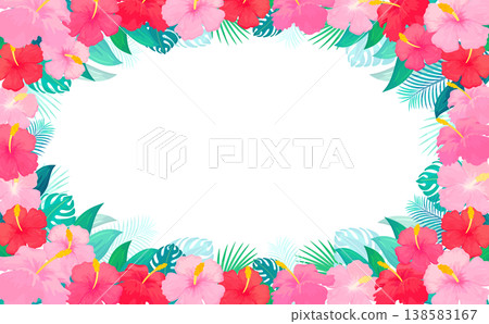 木槿花框 4_水平 138583167