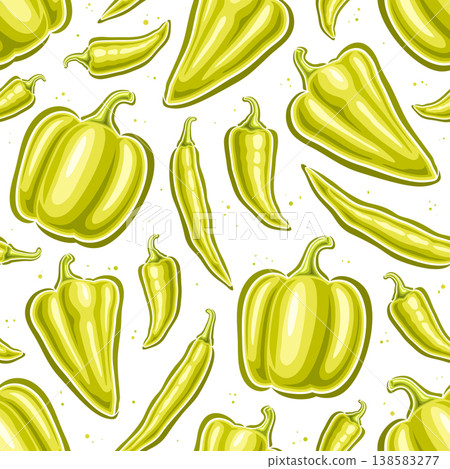 Vector White Pepper Seamless Pattern Vector White Pepper Seamless Pattern 138583277
