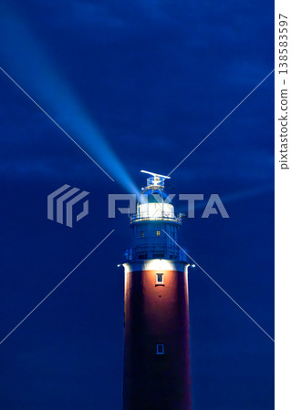 Eierland, De Cocksdorp, Texel, The Netherlands, Oktober 28th, 2024, The Nighttime Lighthouse Eierland, De Cocksdorp, Texel, The Netherlands, Oktober 28th, 2024, The Nighttime Lighthouse 138583597