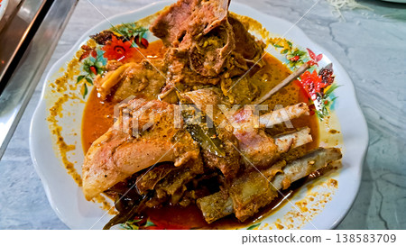 photo of delicious traditional food beef rib rendang photo of delicious traditional food beef rib rendang 138583709