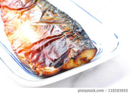 Salt-grilled mackerel - Delicious salt-grilled mackerel with plenty of fat. Salt-grilled mackerel - Delicious salt-grilled mackerel with plenty of fat. 138583935