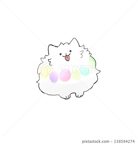 一隻小小的、閃閃發光的博美犬 一隻小小的、閃閃發光的博美犬 138584274