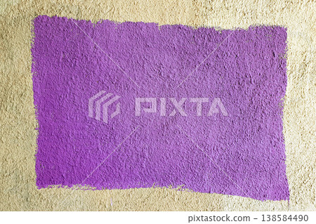 Purple paint applied on a wall surface during a home renovation in a residential area on a sunny day Purple paint applied on a wall surface during a home renovation in a residential area on a sunny day 138584490