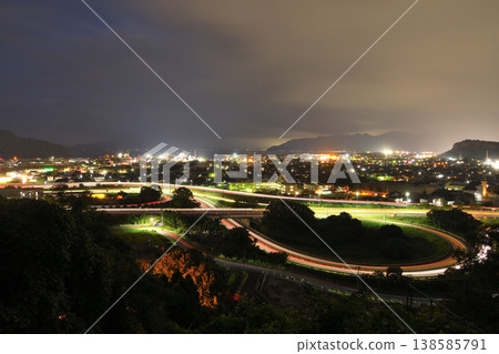 Night view of Aira City Night view of Aira City 138585791