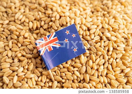 Grains wheat with Norway flag, trade export and economy. Grains wheat with Norway flag, trade export and economy. 138585938