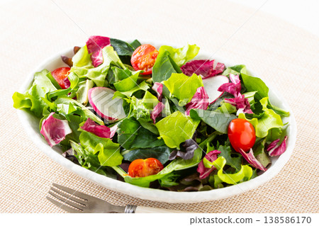 Vegetable salad on the table 138586170
