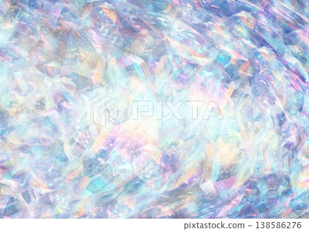 背景圖為一顆藍色水晶，上面閃爍著彩虹般的光芒。 138586276