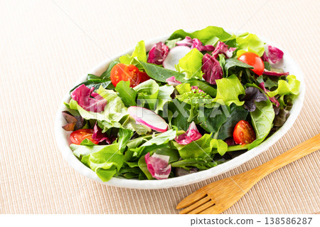 Vegetable salad on the table Vegetable salad on the table 138586287