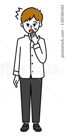 一個驚訝的男人(目視前方) 一個驚訝的男人(目視前方) 138586482