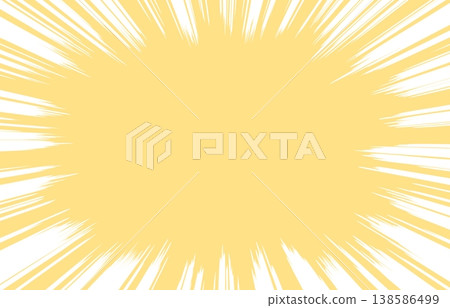 Manga-style speed lines background material, dynamic effect lines, yellow. Manga-style speed lines background material, dynamic effect lines, yellow. 138586499