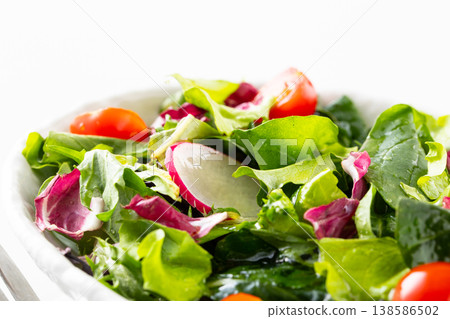 Vegetable salad on the table Vegetable salad on the table 138586502
