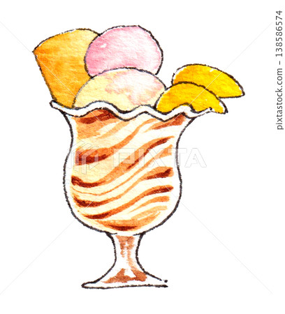 Watercolor illustration: Chocolate parfait Watercolor illustration: Chocolate parfait 138586574