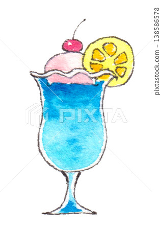 水彩插畫:奶油蘇打水 水彩插畫:奶油蘇打水 138586578