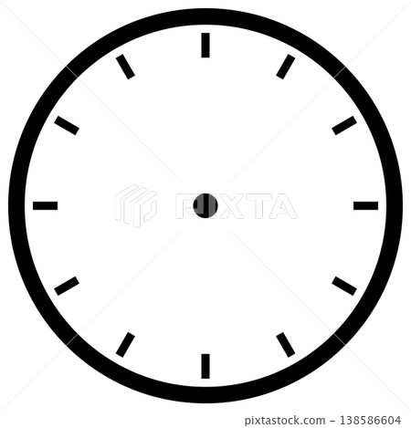An icon of an empty clock with no hands. An icon of an empty clock with no hands. 138586604