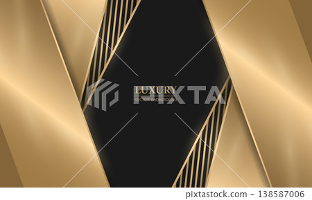 Gold black geometric luxury frame with sleek metallic panels around central dark polygon, thin diagonal gold lines, glossy gradient, subtle shimmer, high contrast texture and luminous sheen evoke Gold black geometric luxury frame with sleek metallic panels around central dark polygon, thin diagonal gold lines, glossy gradient, subtle shimmer, high contrast texture and luminous sheen evoke 138587006