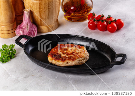 Fried salmon minced fish cutlet Fried salmon minced fish cutlet 138587180