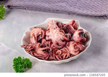 Marinated canned mini baby octopus Marinated canned mini baby octopus 138587205