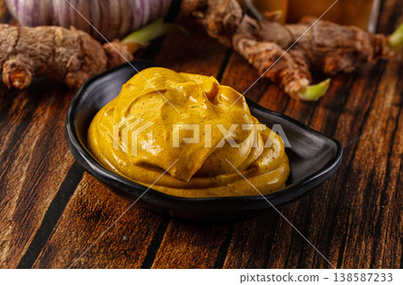 Indian yellow spicy curry sauce Indian yellow spicy curry sauce 138587233