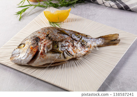 Baked dorada fish with spices Baked dorada fish with spices 138587241