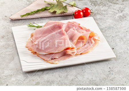 Italian delicous prosciutto pork meat 138587300