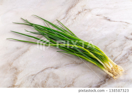 Raw young fresh green onion 138587323