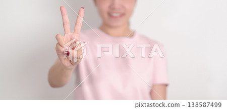 Adult woman with pink Shirt for Pink October Breast Cancer Awareness month, May Women Health, women rights, Empowerment, March International Women day, February Valentine, May International Mother Adult woman with pink Shirt for Pink October Breast Cancer Awareness month, May Women Health, women rights, Empowerment, March International Women day, February Valentine, May International Mother 138587499