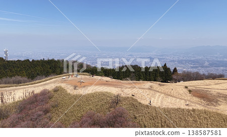 Aerial view of the Yamato Plain from Mt. Yamato Katsuragi in spring. Aerial view of the Yamato Plain from Mt. Yamato Katsuragi in spring. 138587581