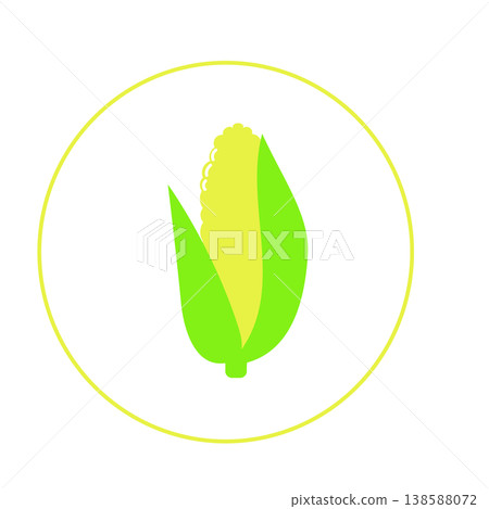 Simple flat icon of corn Simple flat icon of corn 138588072