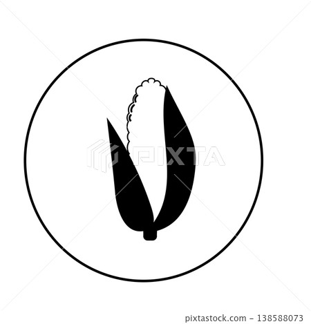 A monochrome corn icon A monochrome corn icon 138588073