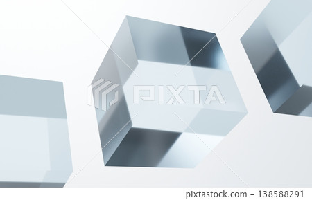 透明立方體的示意圖 透明立方體的示意圖 138588291