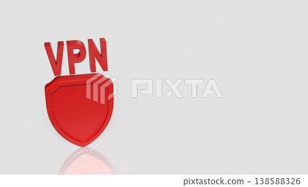 VPN Security Shield Online Privacy Protection Concept 3d render. VPN Security Shield Online Privacy Protection Concept 3d render. 138588326