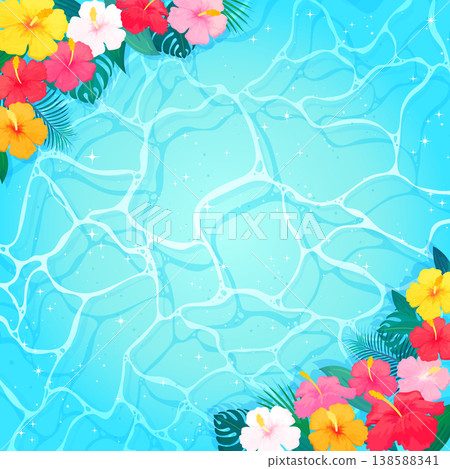 Sea and Hibiscus Frame 1_Square 138588341