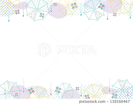 Stylish frame for umbrellas and rainy days; simple design for the rainy season. 138588467