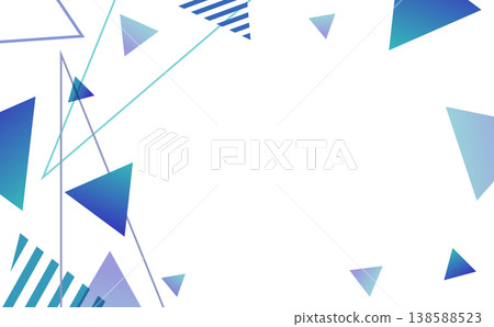簡約淺藍色幾何三角形框架 簡約淺藍色幾何三角形框架 138588523