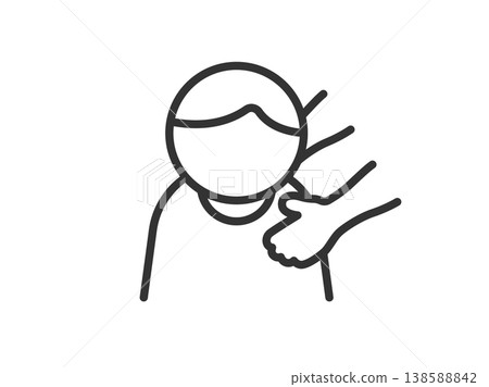 Illustration of a male caregiver (line drawing) Illustration of a male caregiver (line drawing) 138588842