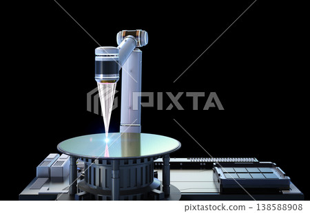 EUV lithography systems for semiconductor manufacturing isolated on black 138588908