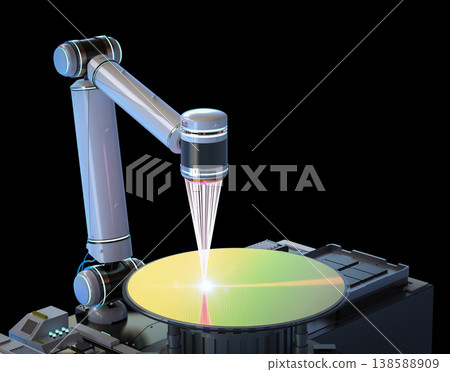 EUV lithography systems for semiconductor manufacturing isolated on black 138588909