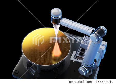 EUV lithography systems for semiconductor manufacturing isolated on black 138588910