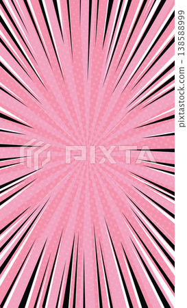Vibrant pink sunburst pattern with dynamic black and white speed lines Vibrant pink sunburst pattern with dynamic black and white speed lines 138588999