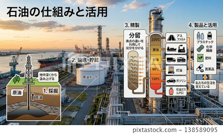 解釋石油產品的插圖 解釋石油產品的插圖 138589095