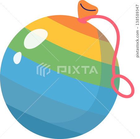 Flat Vector Japanese Festival Water Balloon Yo-yo Illustration Flat Vector Japanese Festival Water Balloon Yo-yo Illustration 138589347
